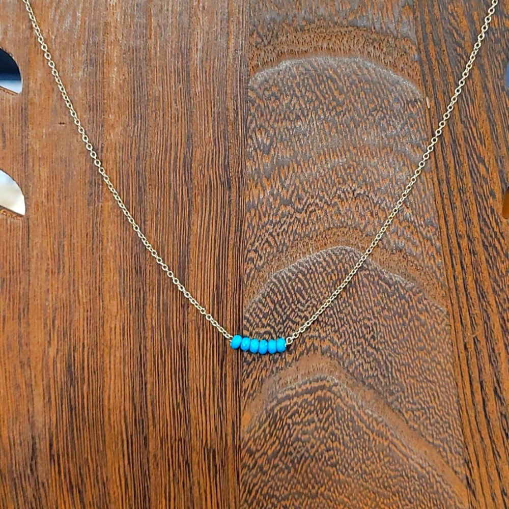 Turquoise and Gold tone Necklace